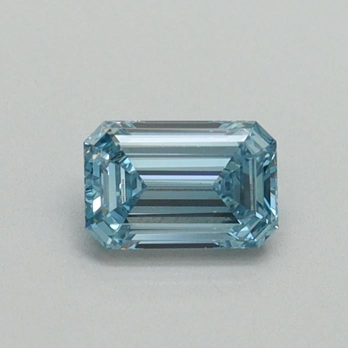 0.38 Ct. Fancy Vivid Blue Emerald Lab Grown Diamond