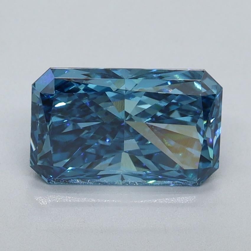 2.06 Ct. Fancy Vivid Blue Radiant Lab Grown Diamond