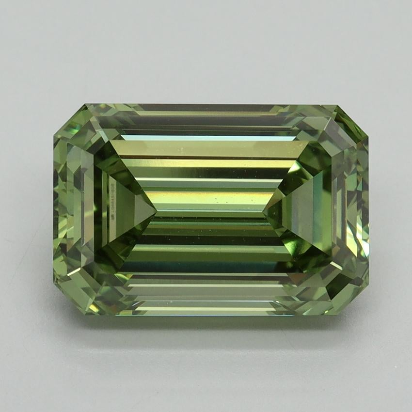 5.10 Ct. Fancy Vivid Green Emerald Lab Grown Diamond