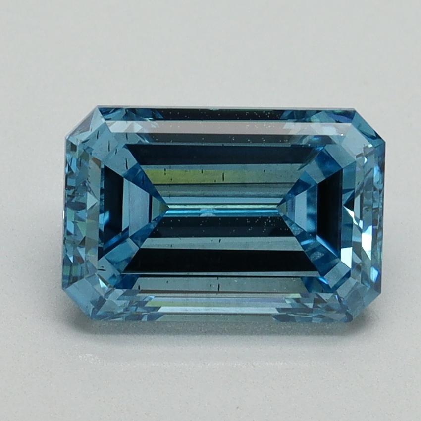 2.01 Ct. Fancy Vivid Blue Emerald Lab Grown Diamond