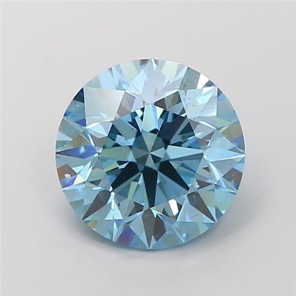 2.59 Ct. Fancy Vivid Blue Round Lab Grown Diamond