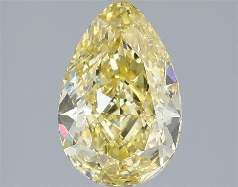 2.09 Ct. Fancy Intense Yellow Pear Lab Grown Diamond