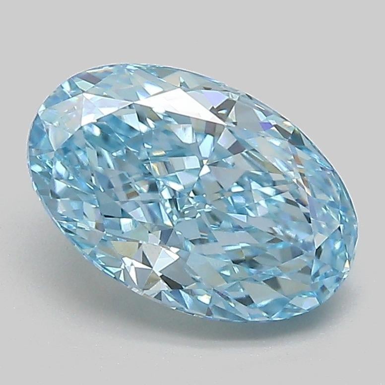 2.08 Ct. Fancy Vivid  Blue Oval Lab Grown Diamond