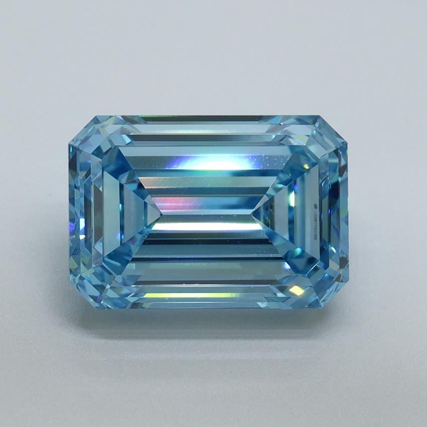 3.20 Ct. Fancy Vivid Blue Emerald Lab Grown Diamond
