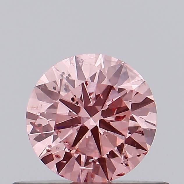 0.42 Ct. Fancy Vivid Pink Round Lab Grown Diamond