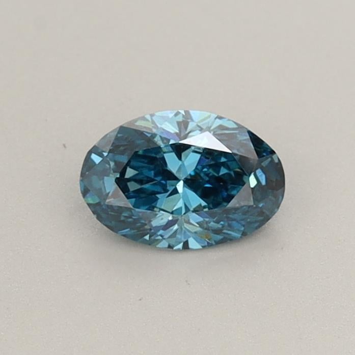 0.33 Ct. Fancy Vivid Blue Oval Lab Grown Diamond