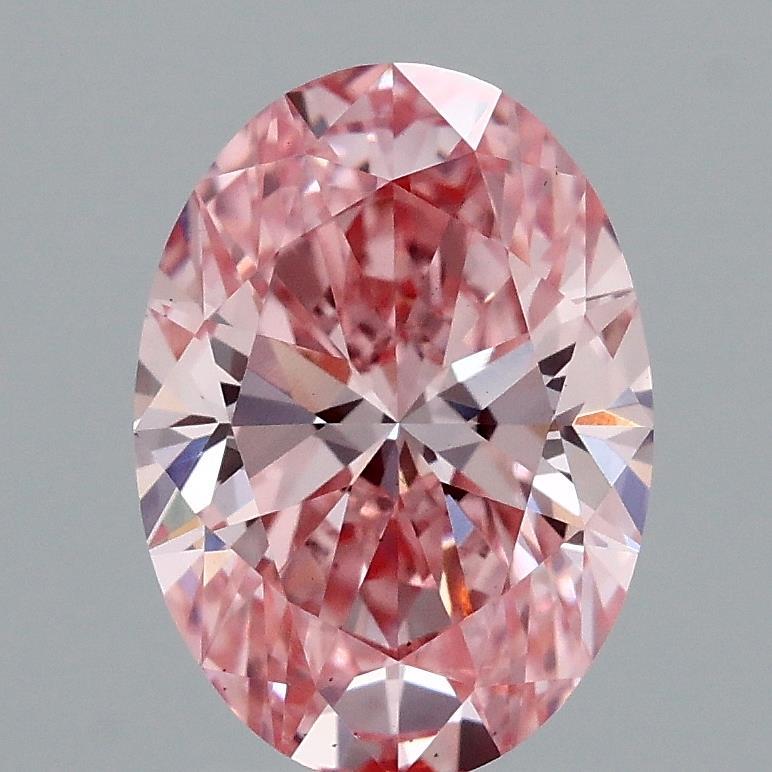 2.01 Ct. Fancy Vivid Pink Oval Lab Grown Diamond
