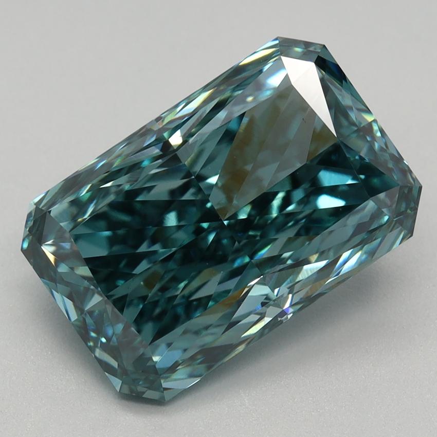 3.02 Ct. Fancy Green Vivid Radiant Lab Grown Diamond