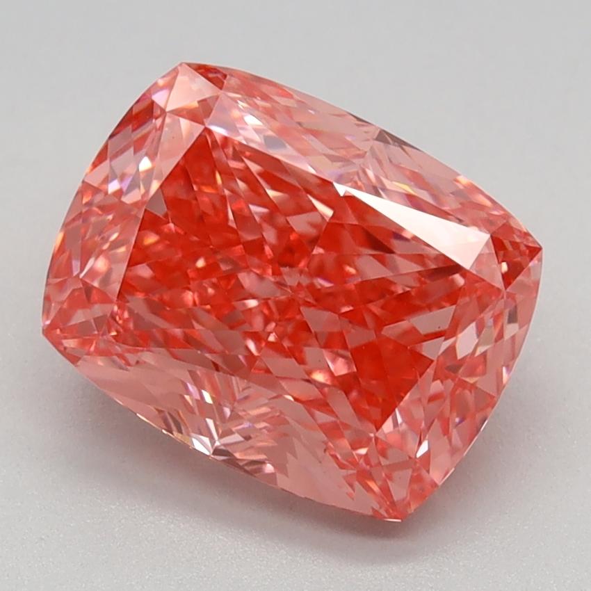 2.19 Ct. Fancy Vivid Pink Cushion Lab Grown Diamond
