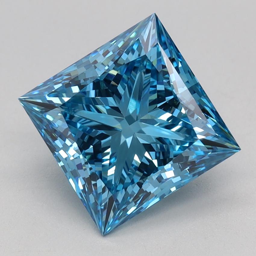 2.04 Ct. Fancy Vivid Blue Princess Lab Grown Diamond