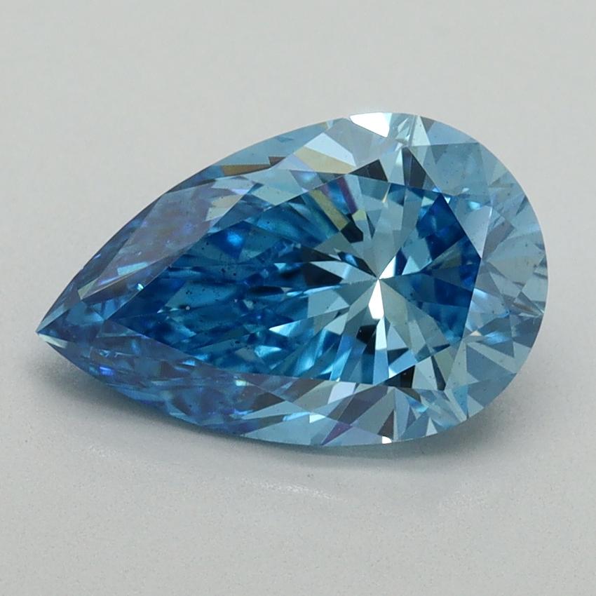 2.08 Ct. Fancy Vivid Blue Pear Lab Grown Diamond