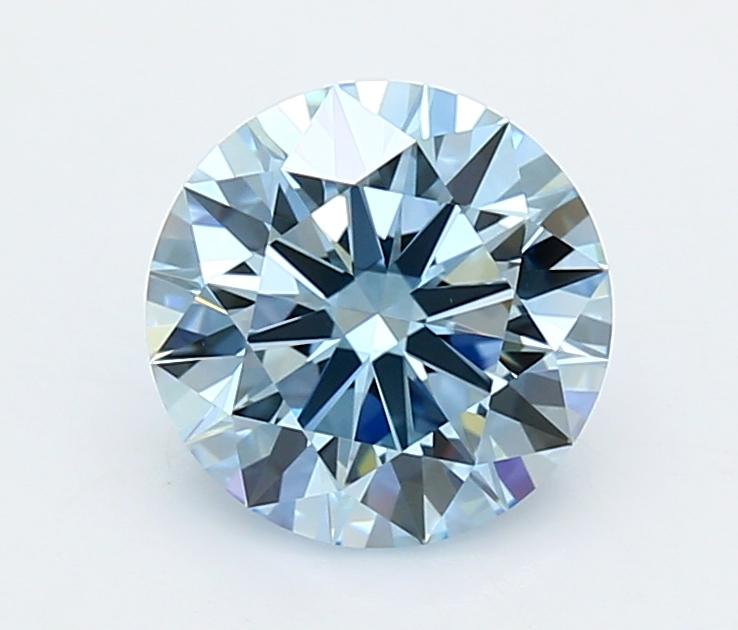 2.01 Ct. Fancy Vivid  Blue Round Lab Grown Diamond