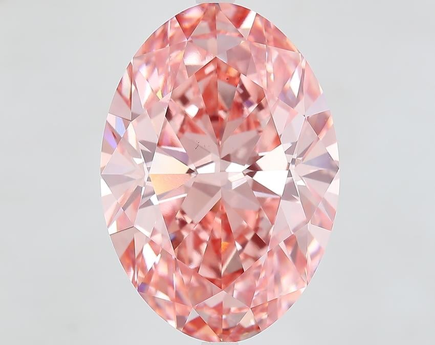 13.03 Ct. Fancy Vivid Pink Oval Lab Grown Diamond