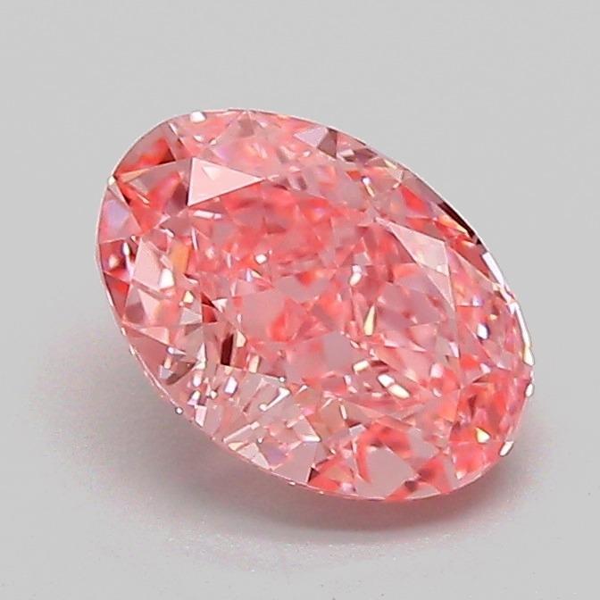 1.11 Ct. Fancy Vivid Pink Oval Lab Grown Diamond