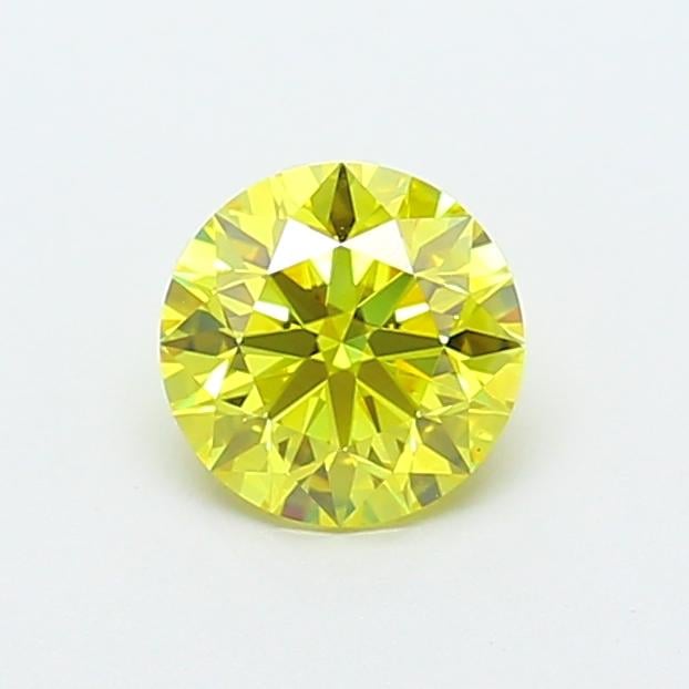 1.03 Ct. Fancy Vivid  Yellow Round Lab Grown Diamond