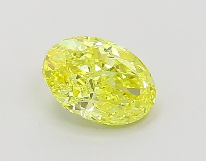 1.03 Ct. Fancy Vivid  Yellow Oval Lab Grown Diamond