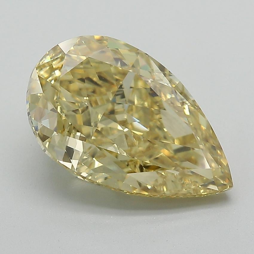 4.69 Ct. Fancy Intense  Yellow Pear Lab Grown Diamond