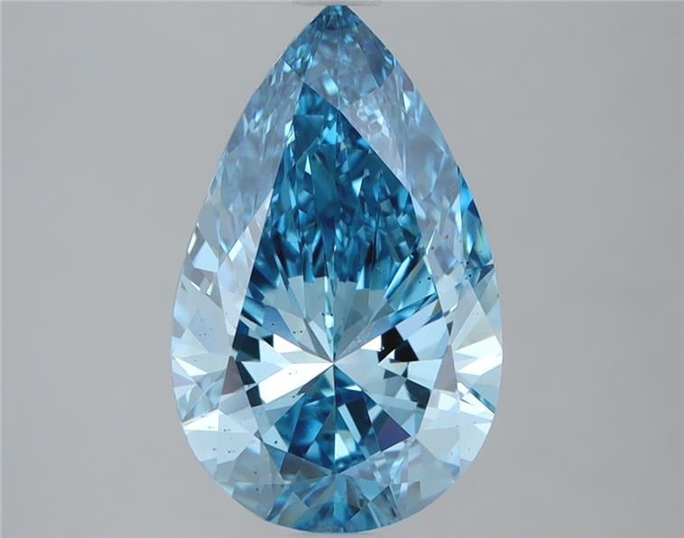 3.01 Ct. Fancy Vivid  Blue Pear Lab Grown Diamond