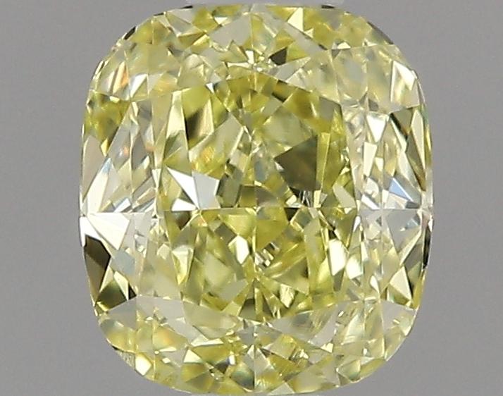 0.48 Ct. Fancy Intense Yellow Cushion Diamond