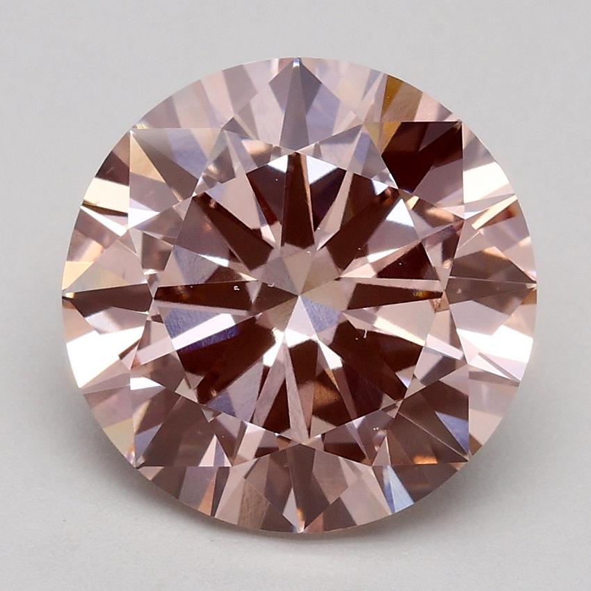 3.00 Ct. Fancy Intense Pink Round Lab Grown Diamond