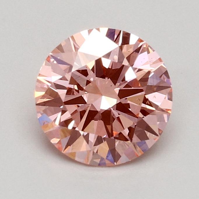 0.68 Ct. Fancy Intense Pink Round Lab Grown Diamond