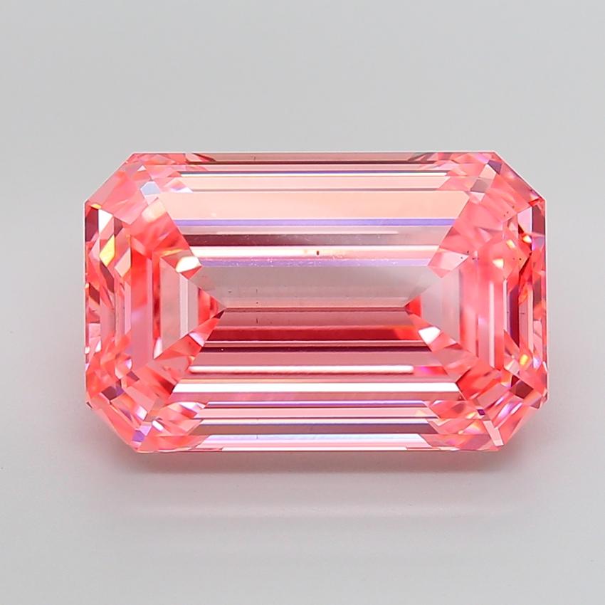 14.45 Ct. Fancy Vivid Pink Emerald Lab Grown Diamond