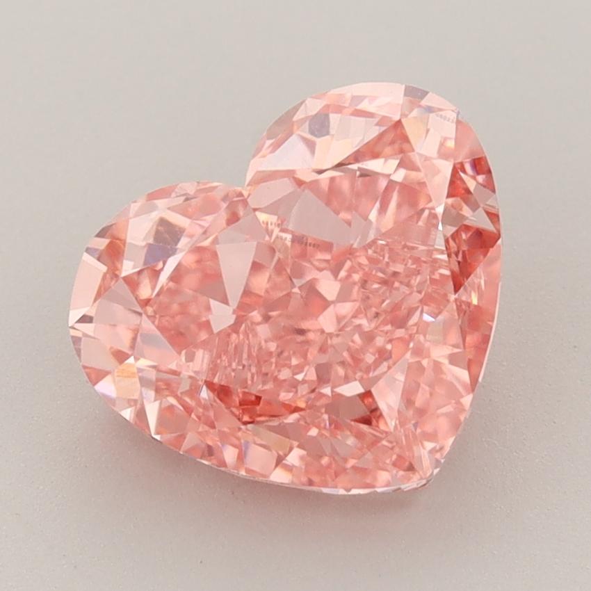 3.21 Ct. Fancy Vivid  Pink Heart Lab Grown Diamond