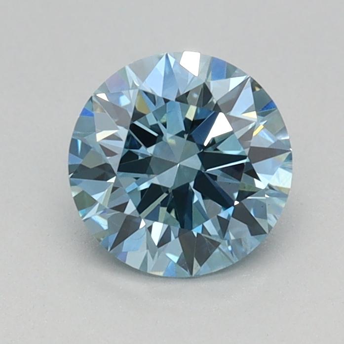 0.59 Ct. Fancy Vivid Blue Round Lab Grown Diamond