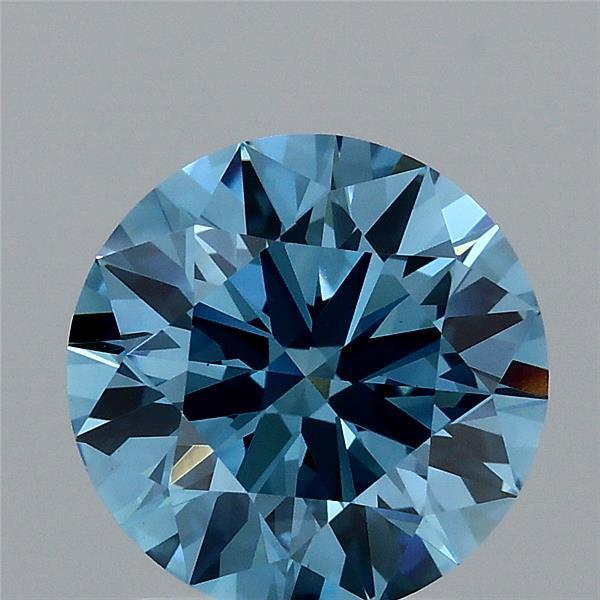 2.09 Ct. Fancy Vivid Blue Round Lab Grown Diamond