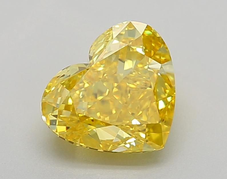 1.51 Ct. Fancy Vivid  Yellow Heart Lab Grown Diamond