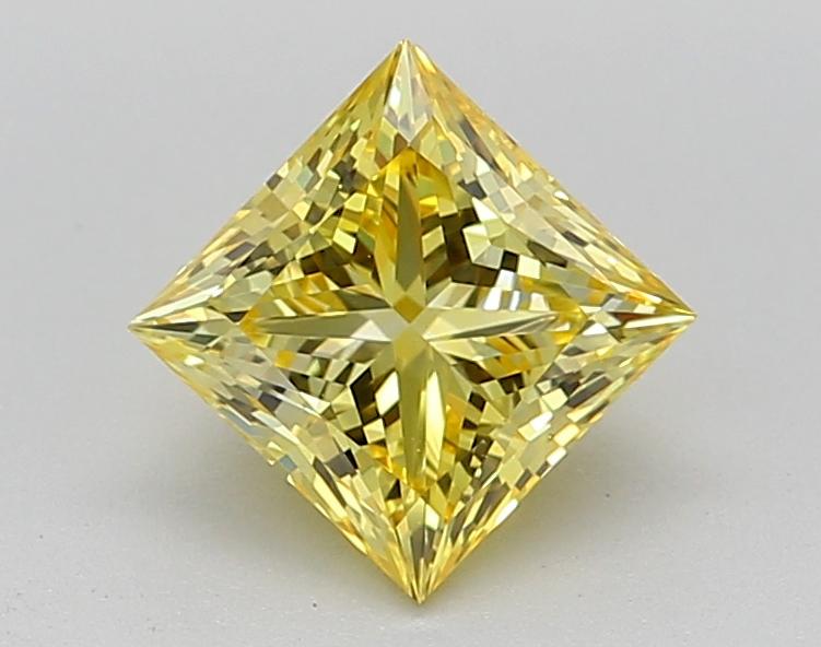 1.18 Ct. Fancy Intense Yellow Princess Lab Grown Diamond