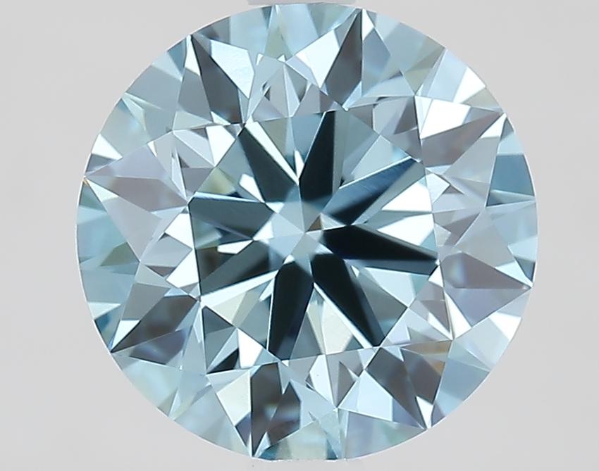 2.40 Ct. Fancy Vivid Blue Round Lab Grown Diamond