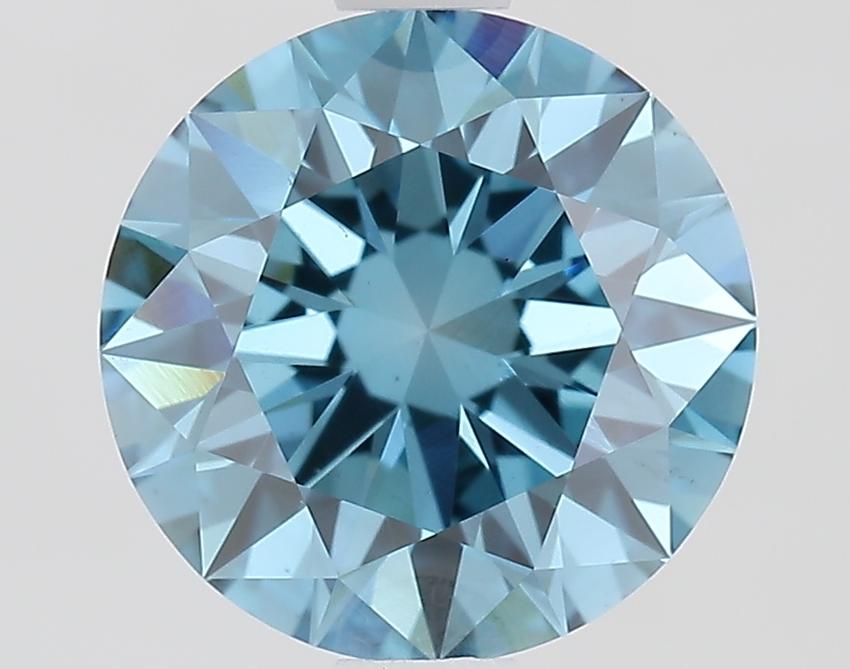 1.60 Ct. Fancy Vivid Blue Round Lab Grown Diamond