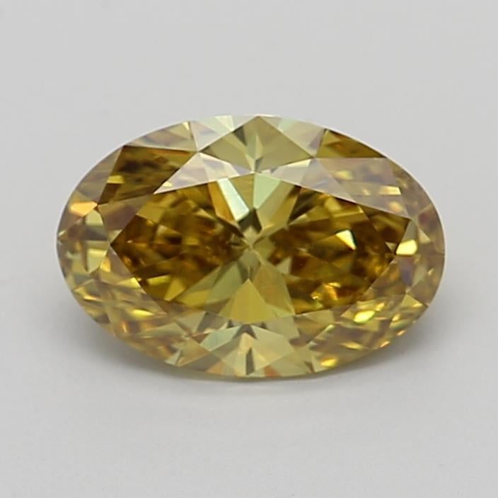 2.02 Ct. Fancy Vivid Brownish Yellow Oval Lab Grown Diamond
