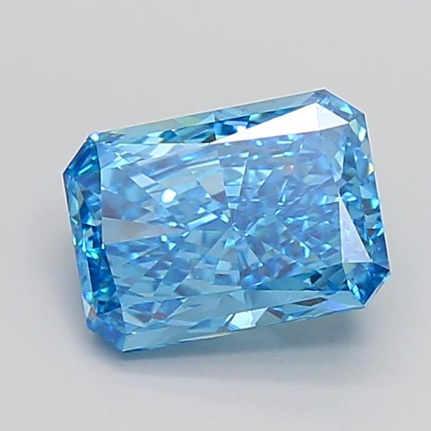 3.71 Ct. Fancy Vivid Blue Radiant Lab Grown Diamond