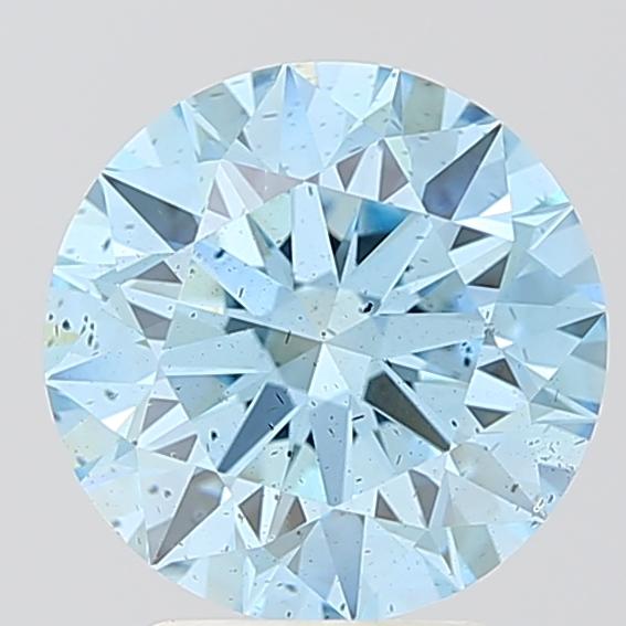 2.81 Ct. Fancy Vivid Blue Round Lab Grown Diamond