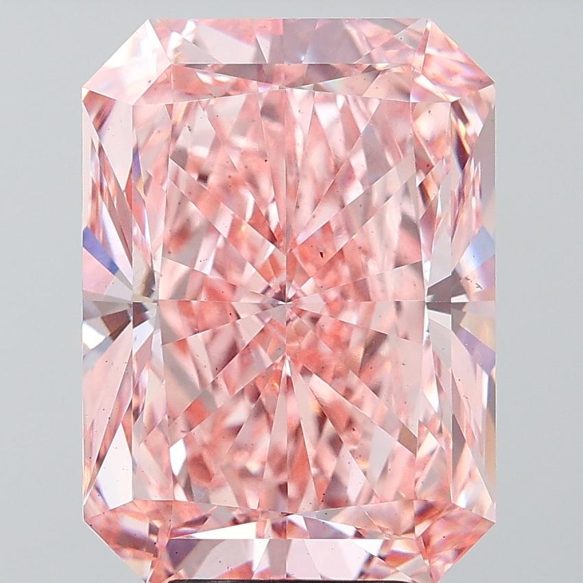 7.53 Ct. Fancy Vivid Pink Radiant Lab Grown Diamond