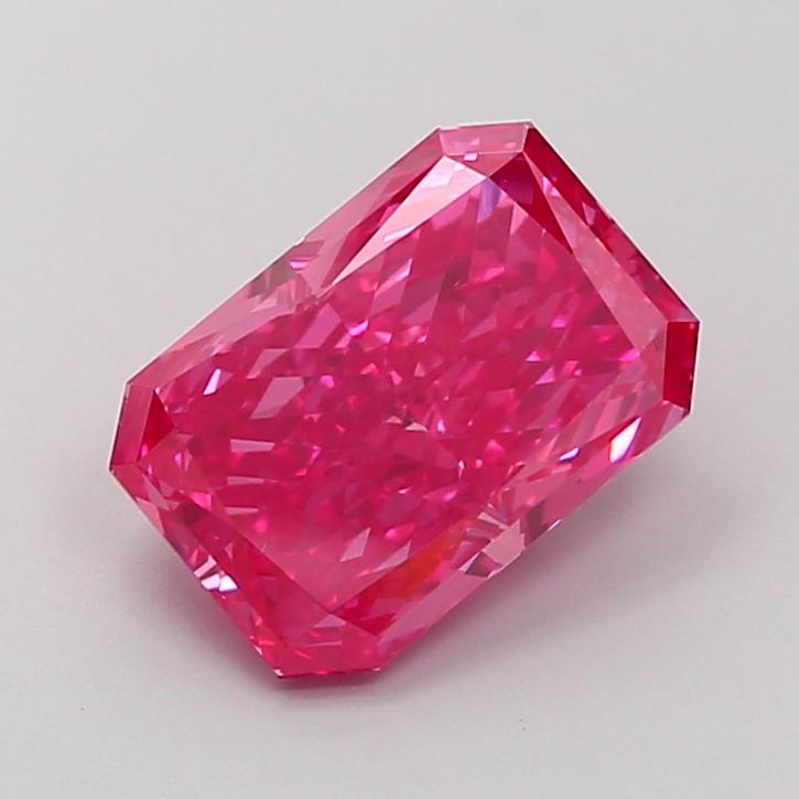 2.92 Ct. Fancy Vivid  Pink Radiant Lab Grown Diamond