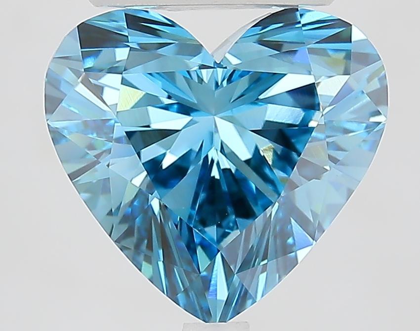 4.10 Ct. Fancy Vivid Blue Heart Lab Grown Diamond