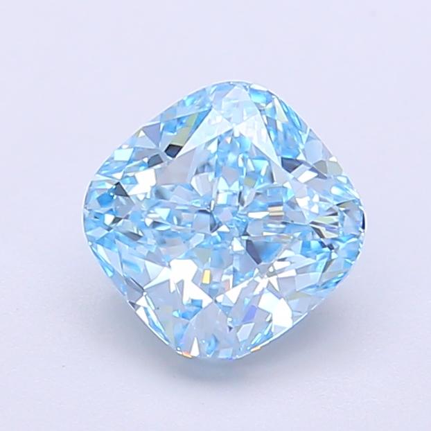 1.20 Ct. Fancy Vivid Blue Cushion Lab Grown Diamond
