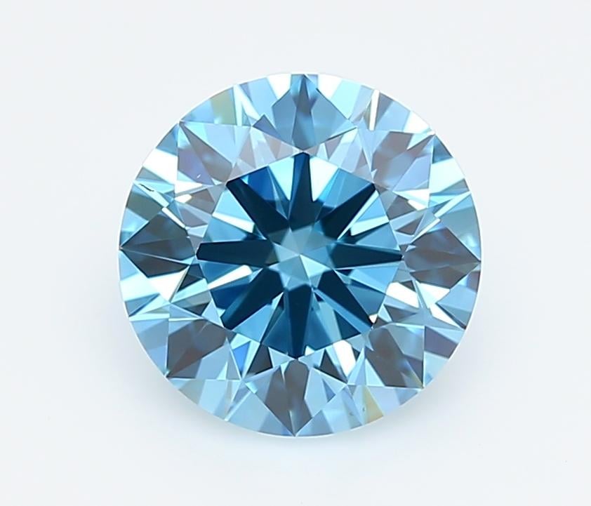 2.51 Ct. Fancy Vivid  Blue Round Lab Grown Diamond