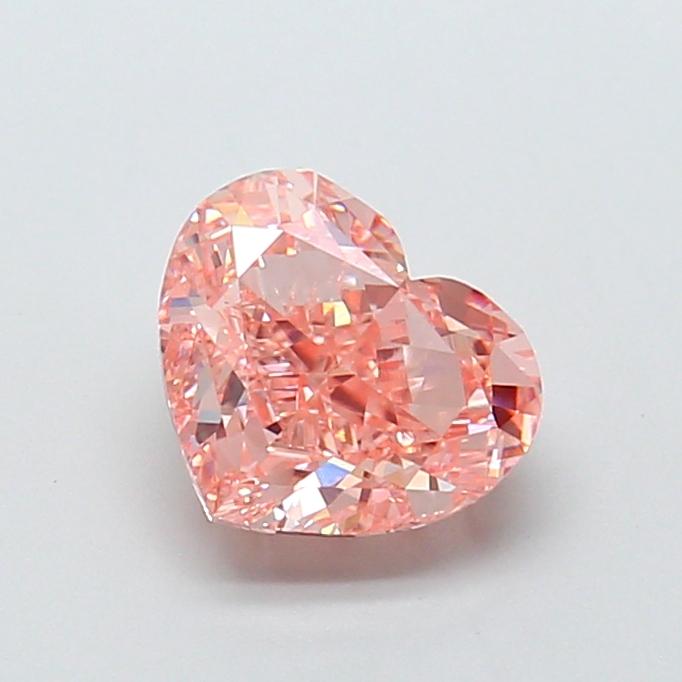 2.03 Ct. Fancy Intense  Pink Heart Lab Grown Diamond