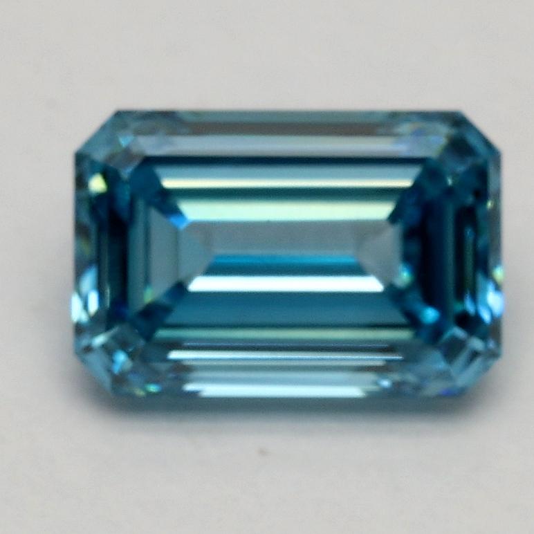 1.17 Ct. Fancy Vivid Blue Emerald Lab Grown Diamond