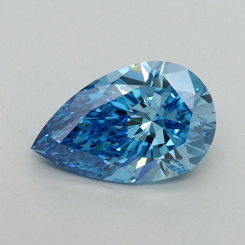 1.53 Ct. Fancy Vivid Blue Pear Lab Grown Diamond