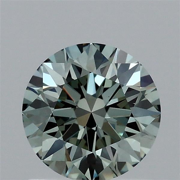 1.05 Ct. Fancy Vivid Bluish Green Round Lab Grown Diamond