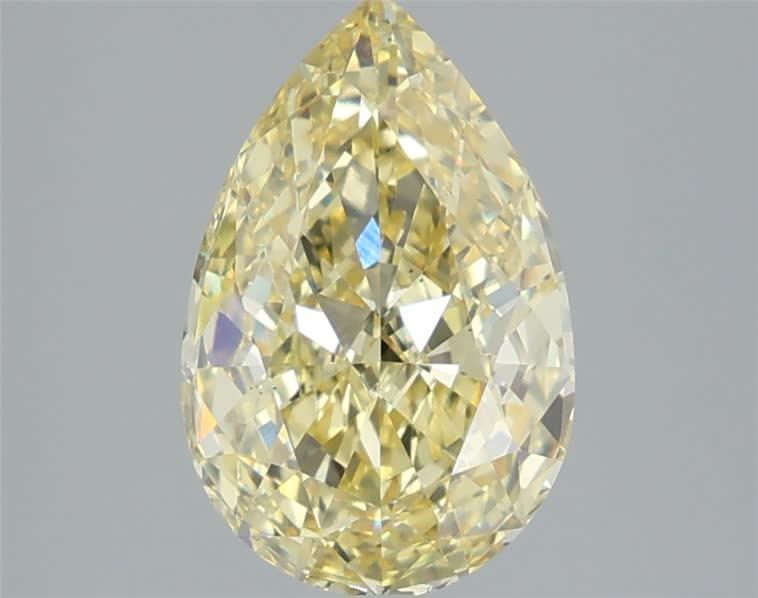 2.54 Ct. Fancy Intense  Yellow Pear Lab Grown Diamond