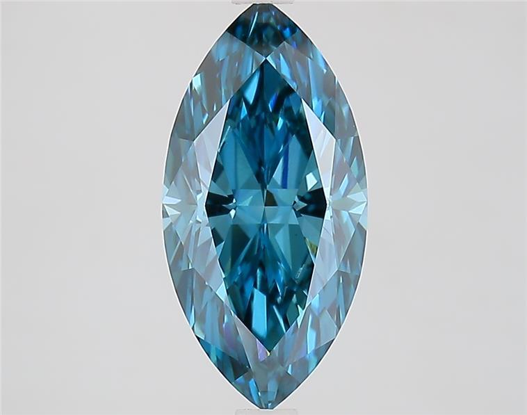 2.40 Ct. Fancy Vivid  Blue Marquise Lab Grown Diamond