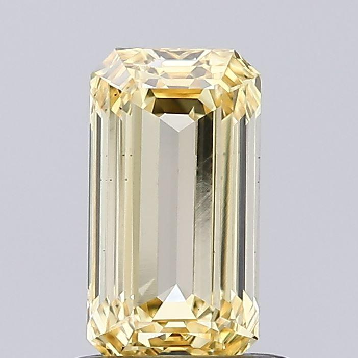 0.87 Ct. Fancy Yellow Emerald Lab Grown Diamond