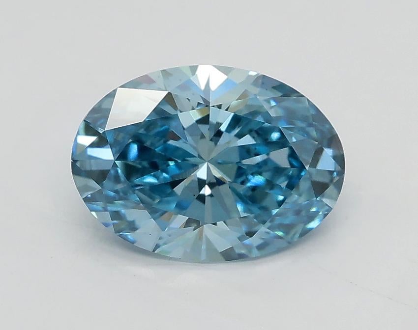 1.43 Ct. Fancy Vivid Blue Oval Lab Grown Diamond