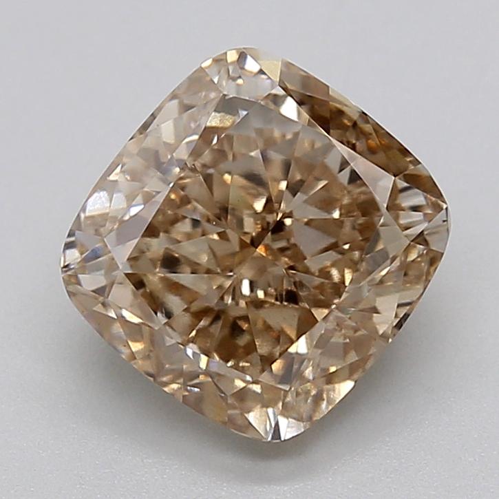 3.04 Ct. Light  Brown Cushion Lab Grown Diamond